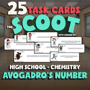 Avogadro’s Number SCOOT TASK CARDS Science Game - No Prep Chemistry Review