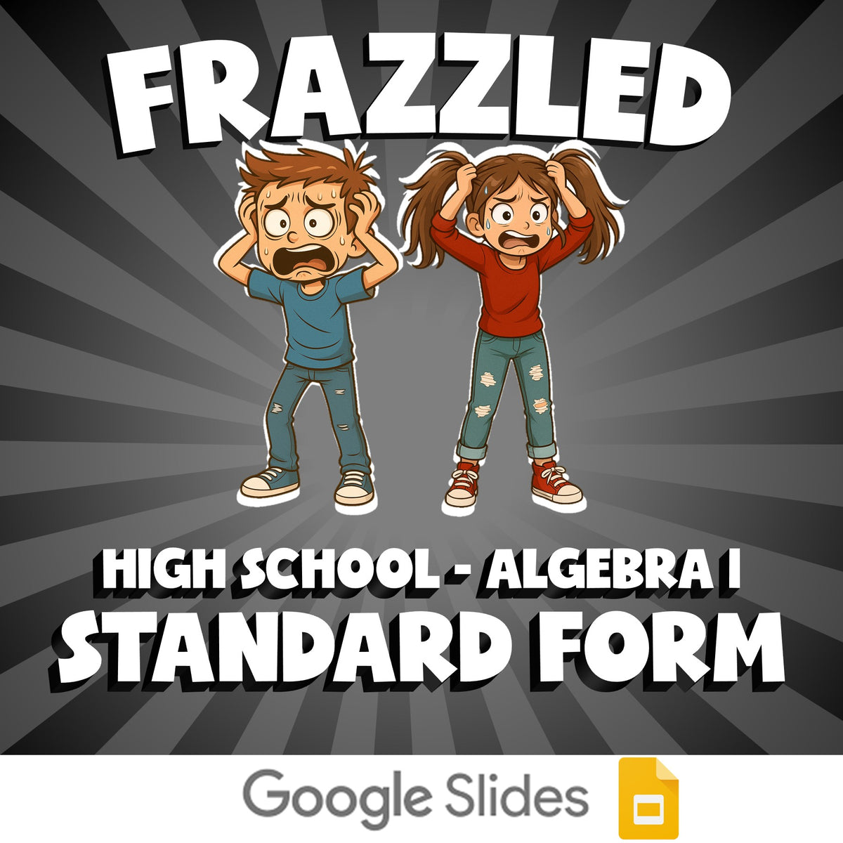 Standard Form FRAZZLED Math Game - No Prep Algebra 1 Review Activity