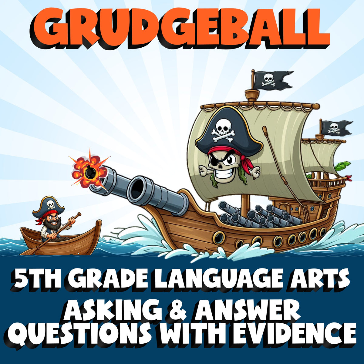 Asking & Answer Questions With Evidence GRUDGEBALL ELA Game - No Prep Grade 5