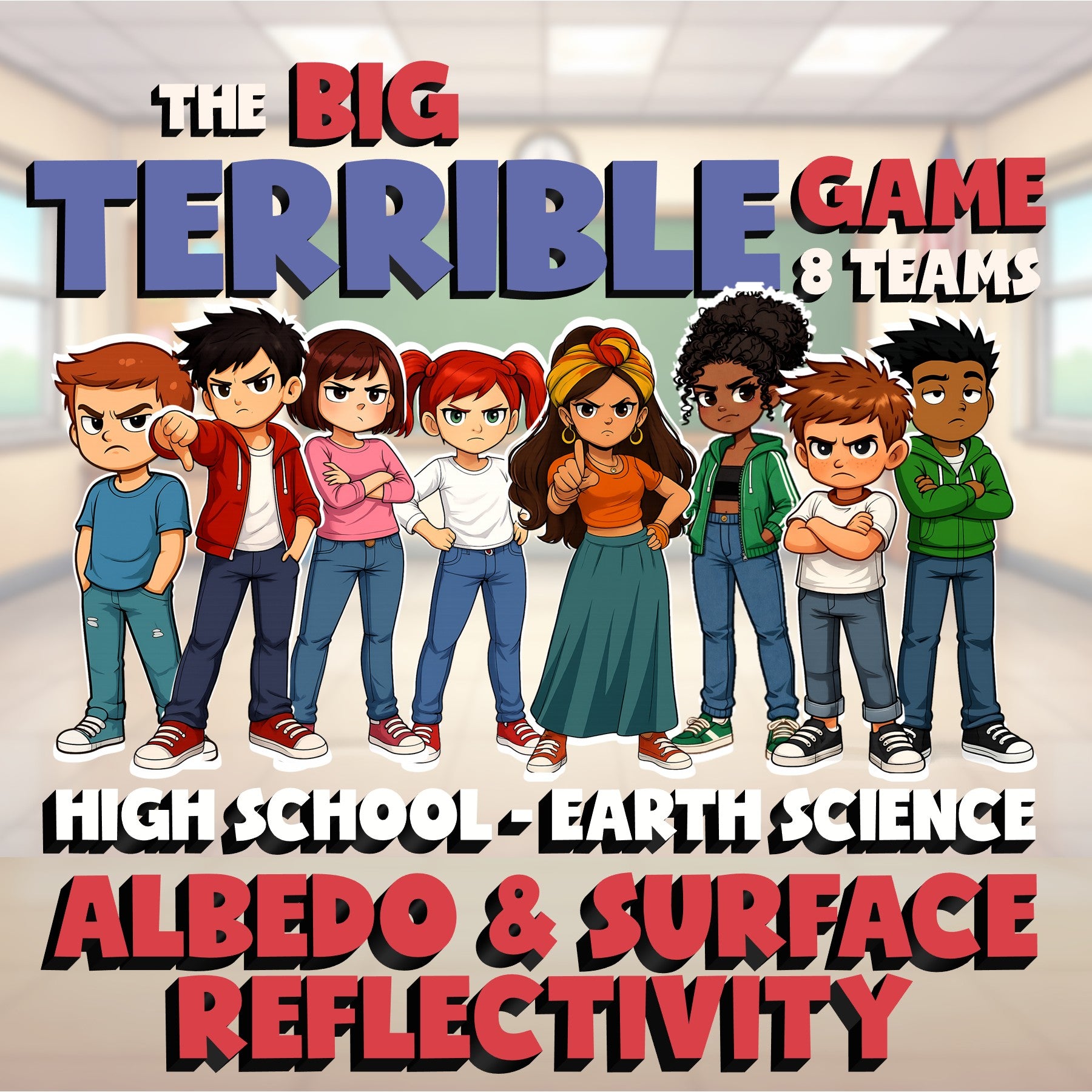 Albedo & Surface Reflectivity BIG TERRIBLE GAME - No Prep Earth Science Review