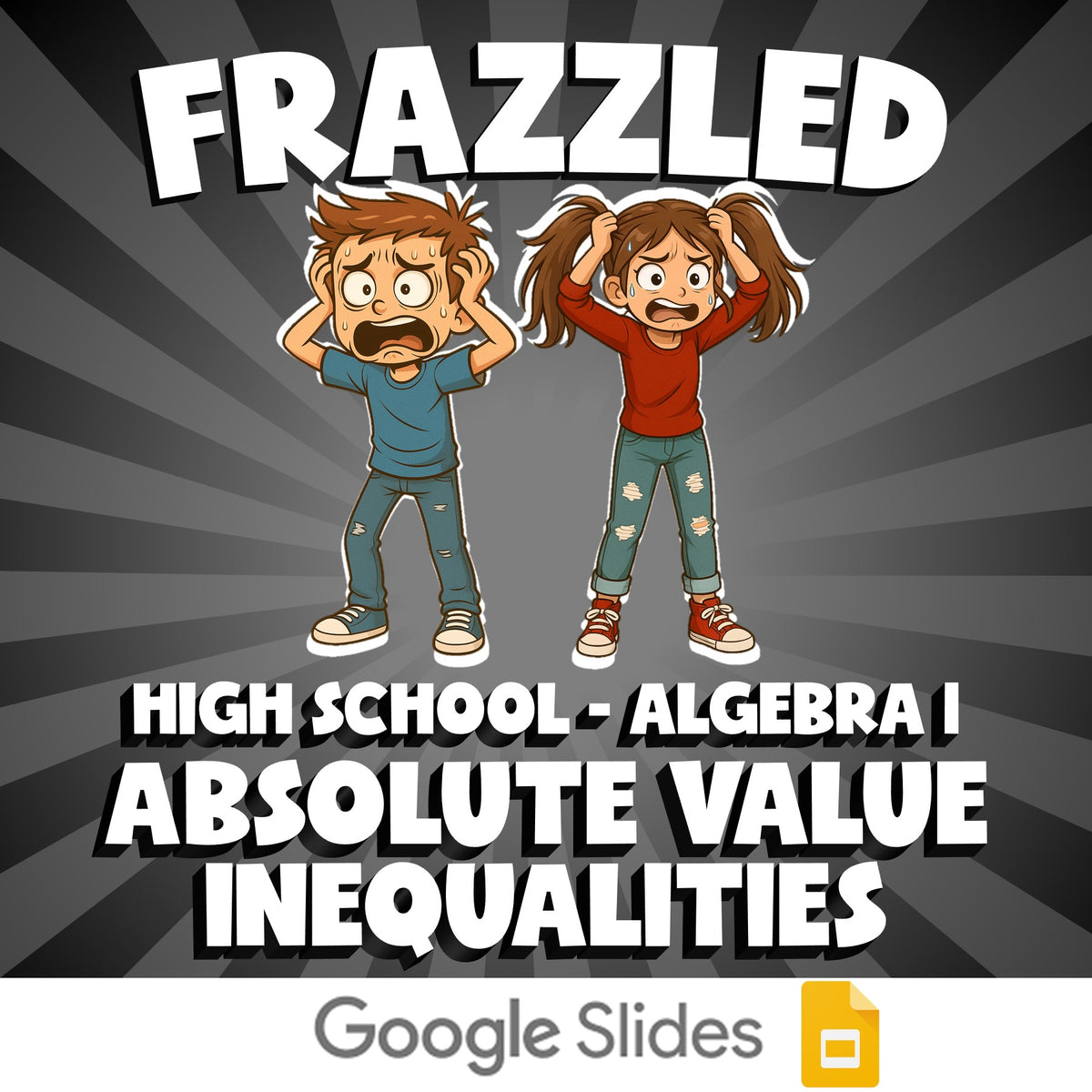 Absolute Value Inequalities FRAZZLED Math Game - No Prep Algebra 1 Review