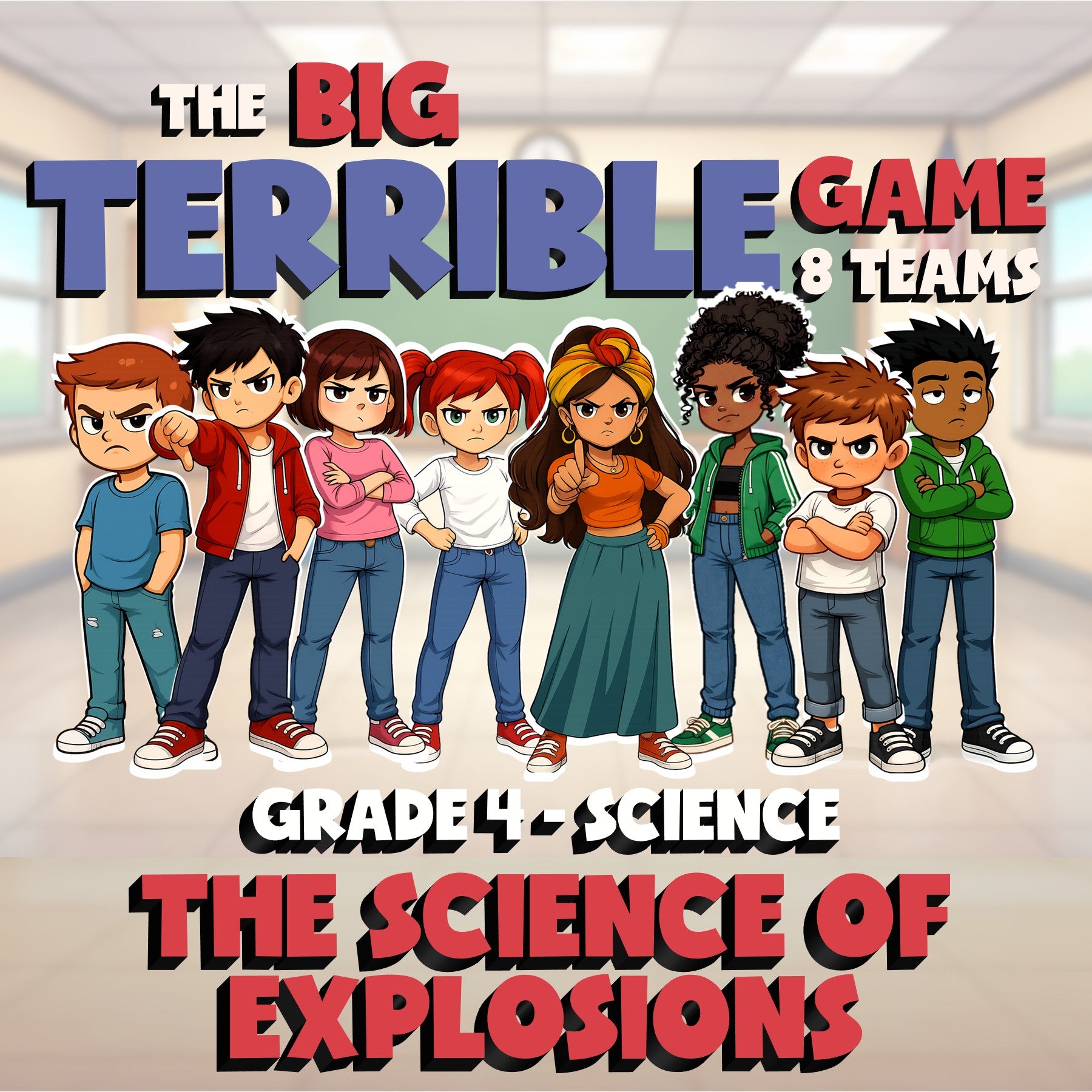 The Science of Explosions BIG TERRIBLE GAME - No Prep Grade 4 Science Review