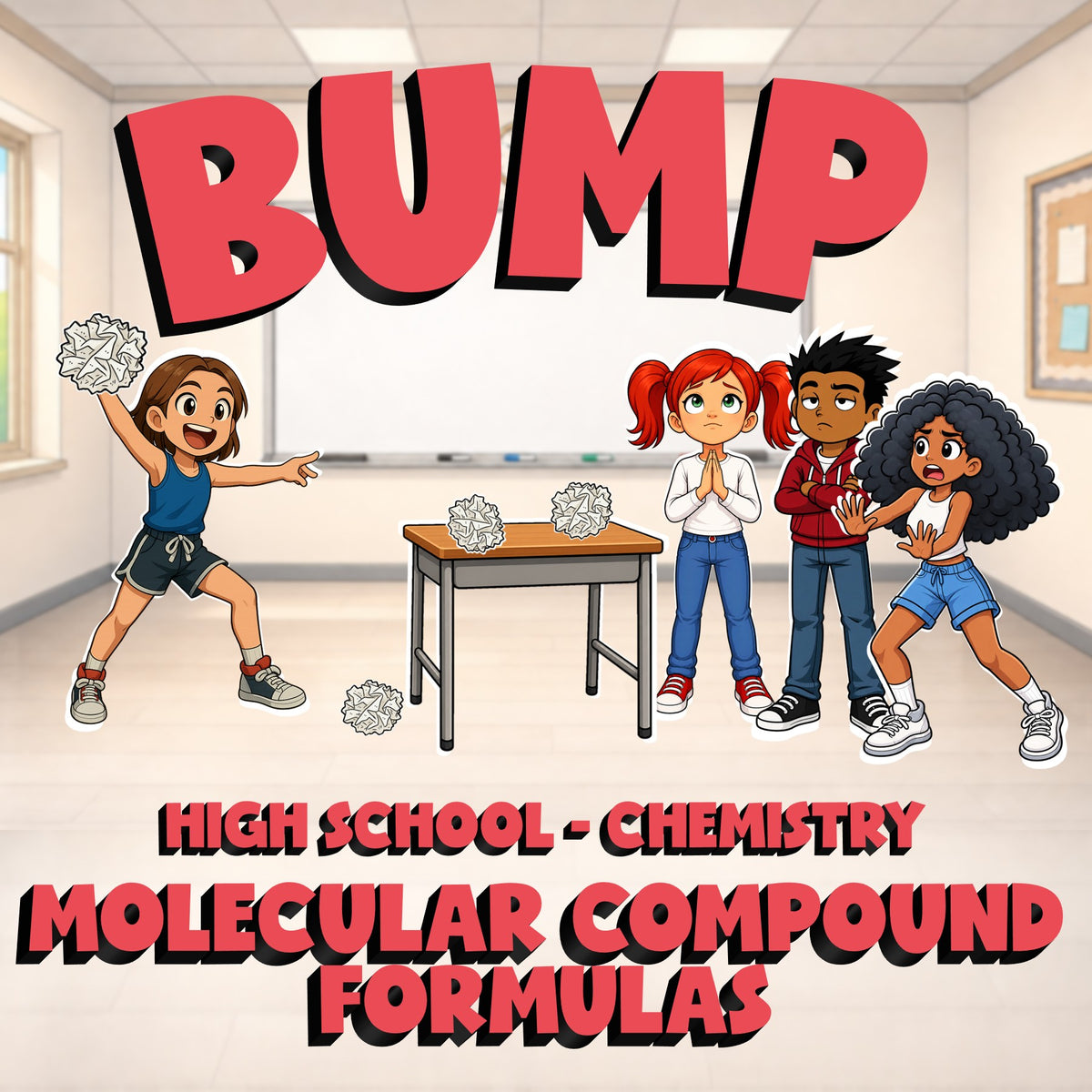 Molecular Compound Formulas BUMP Science Game - No Prep Chemistry Review