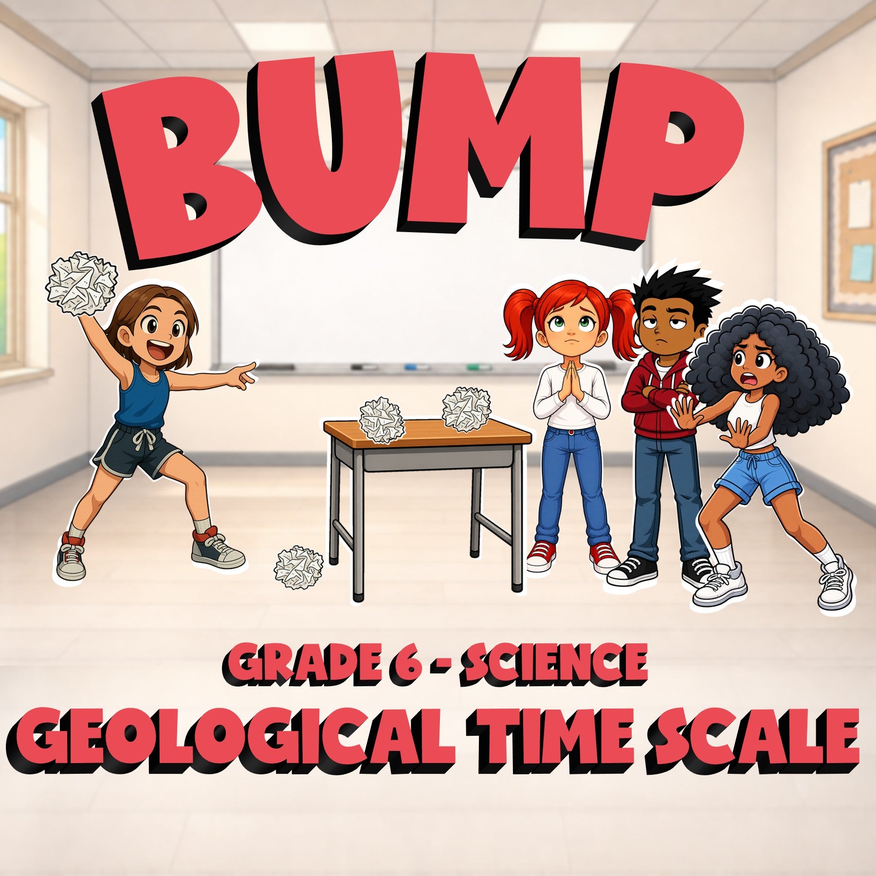 Geological Time Scale BUMP Science Game - No Prep Grade 6 Review Activity