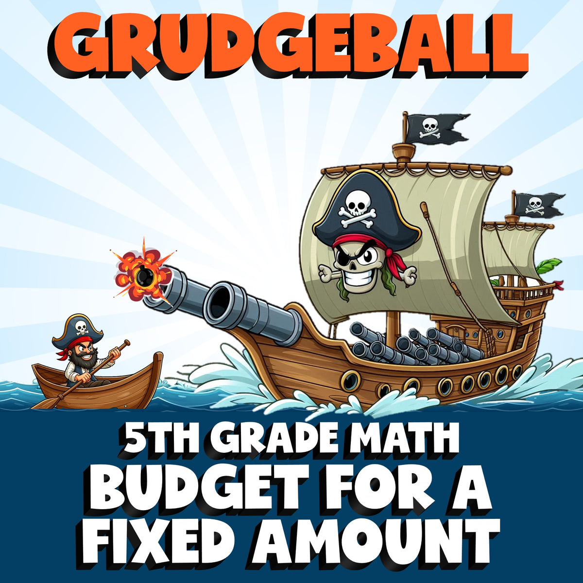 Budget for a Fixed Amount GRUDGEBALL Math Game - No Prep Grade 5 Review Activity