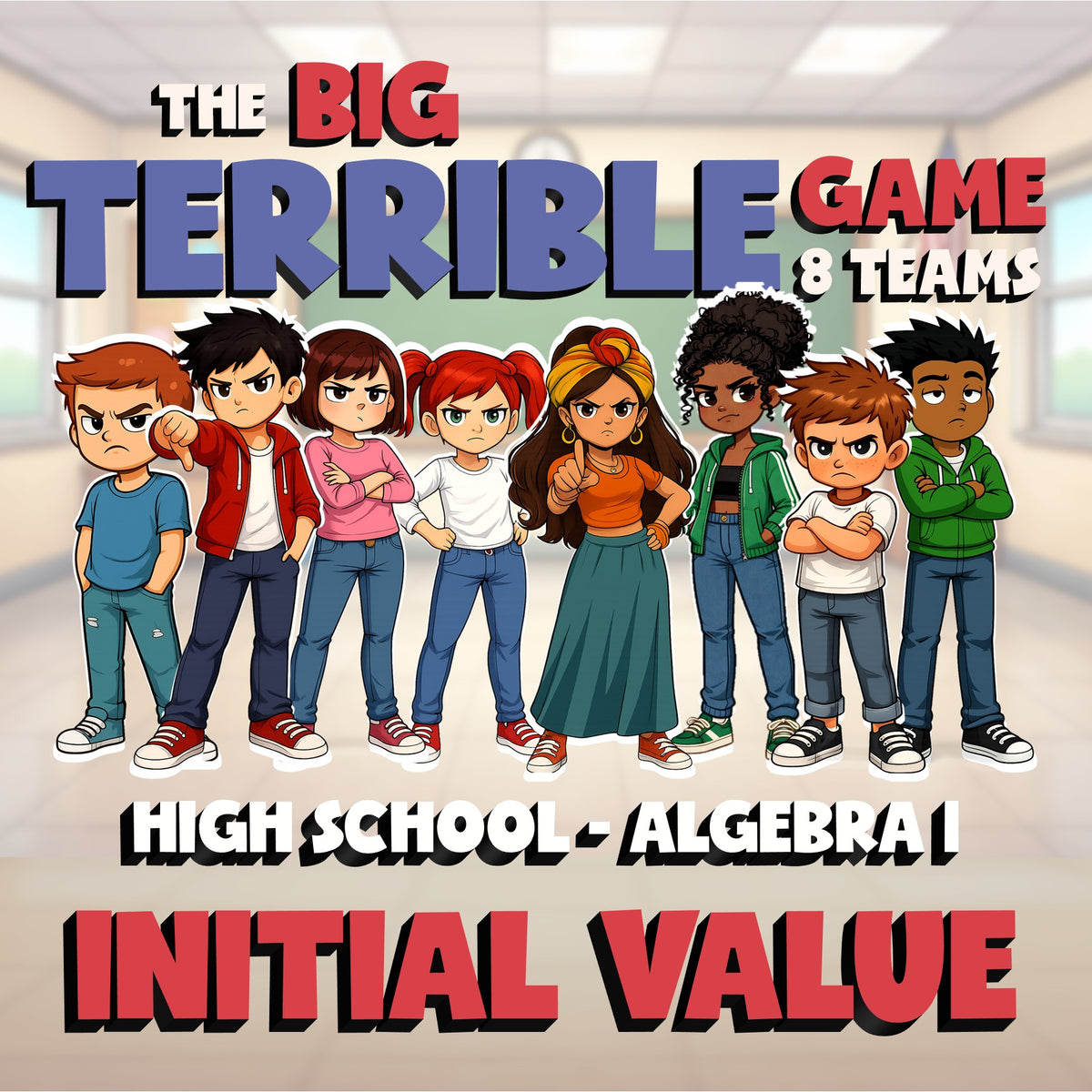 Initial Value BIG TERRIBLE GAME - No Prep Algebra 1 Math Review Activity