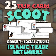 Islamic Trade Networks SCOOT TASK CARDS Socials Game - No Prep Grade 7 Review