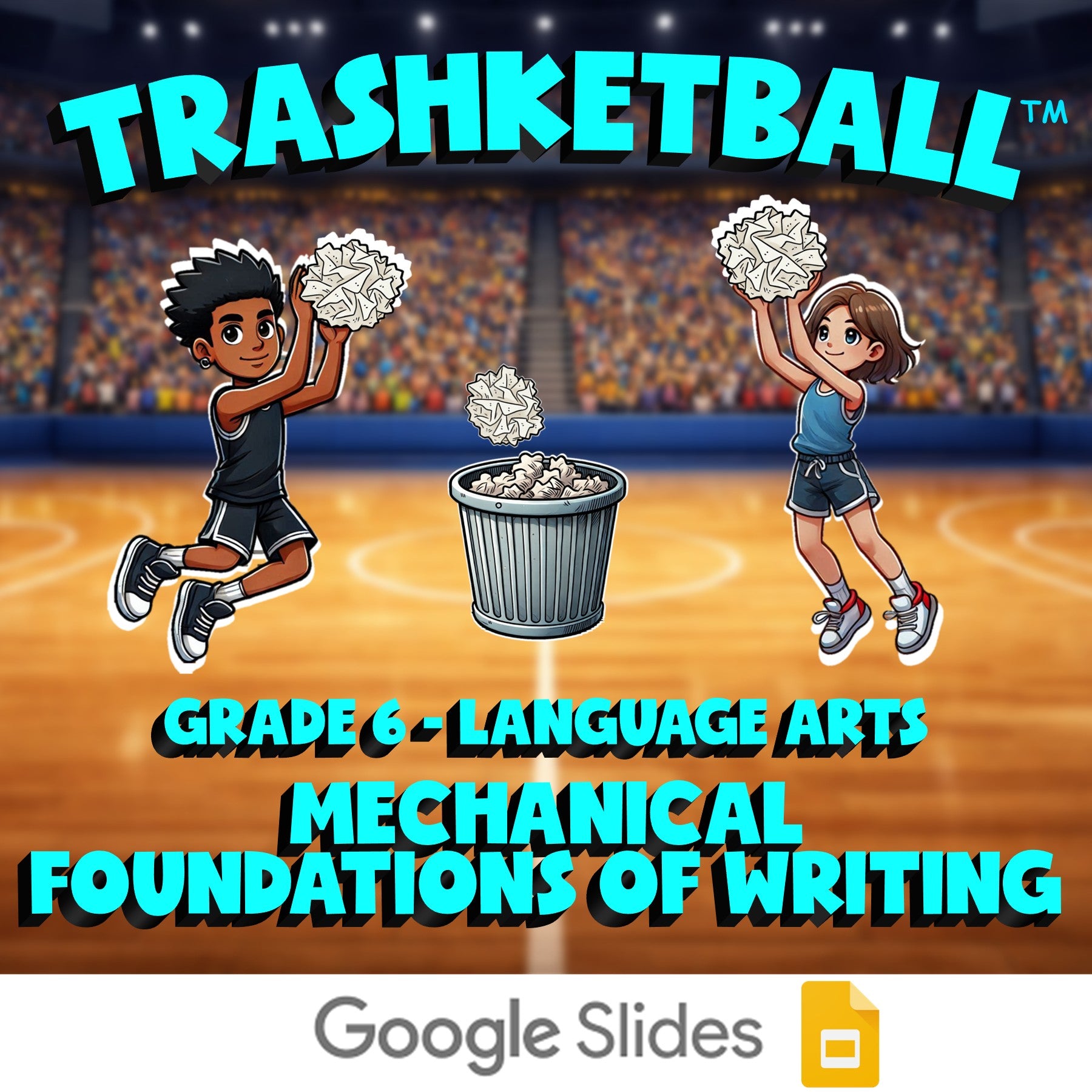 Mechanical Foundations of Writing TRASHKETBALL ELA Game - No Prep Grade 6 Review