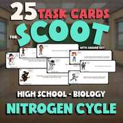 Nitrogen Cycle SCOOT TASK CARDS Science Game - No Prep Biology Review Activity