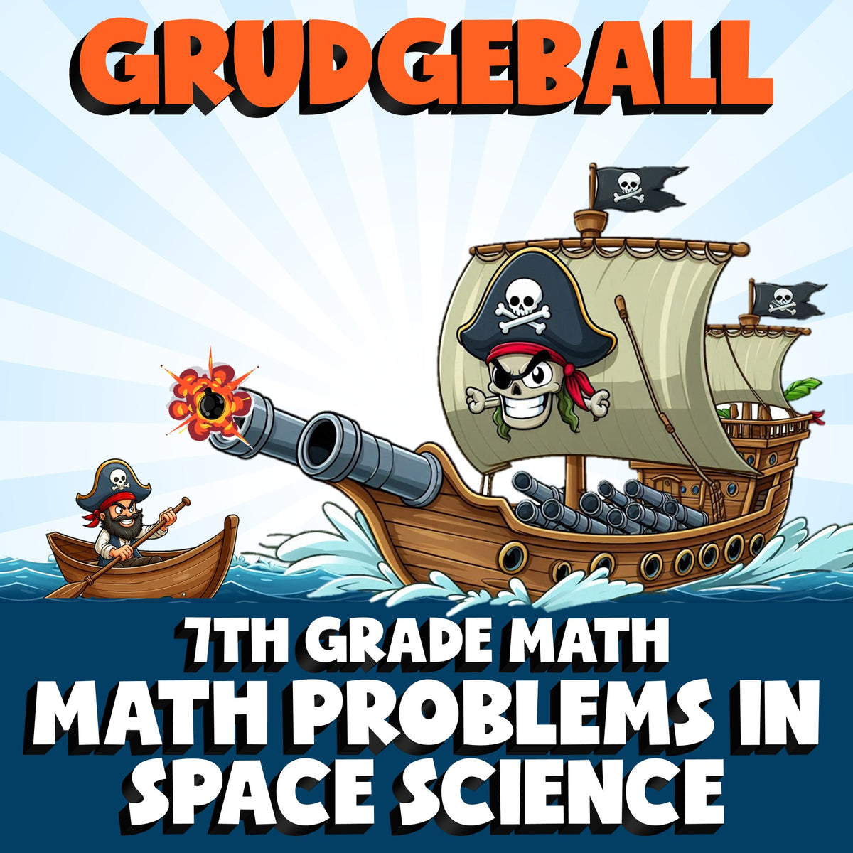 Math Problems in Space Science GRUDGEBALL Math Game - No Prep Grade 7 Review