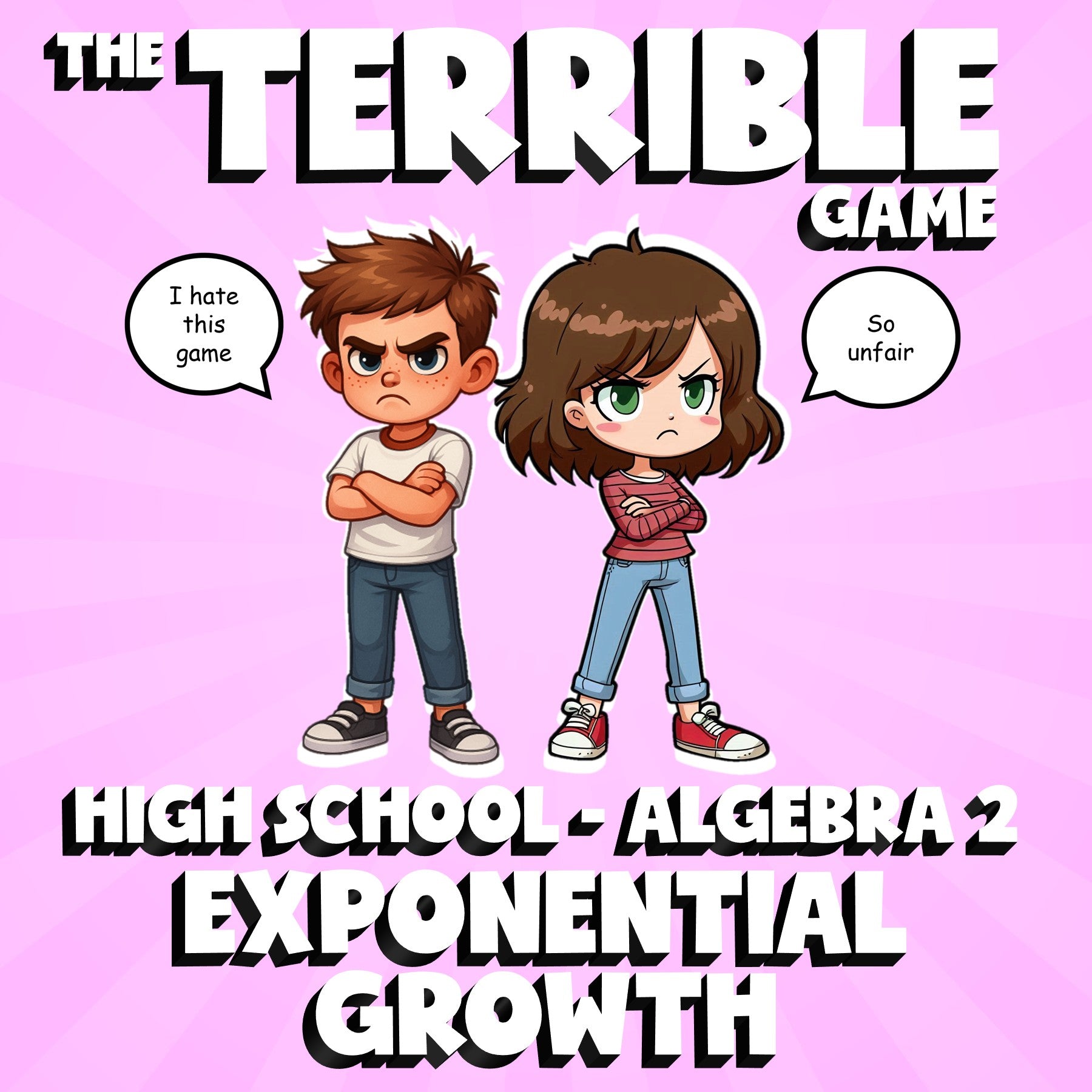 Exponential Growth THE TERRIBLE GAME - No Prep Algebra 2 Math Review Activity