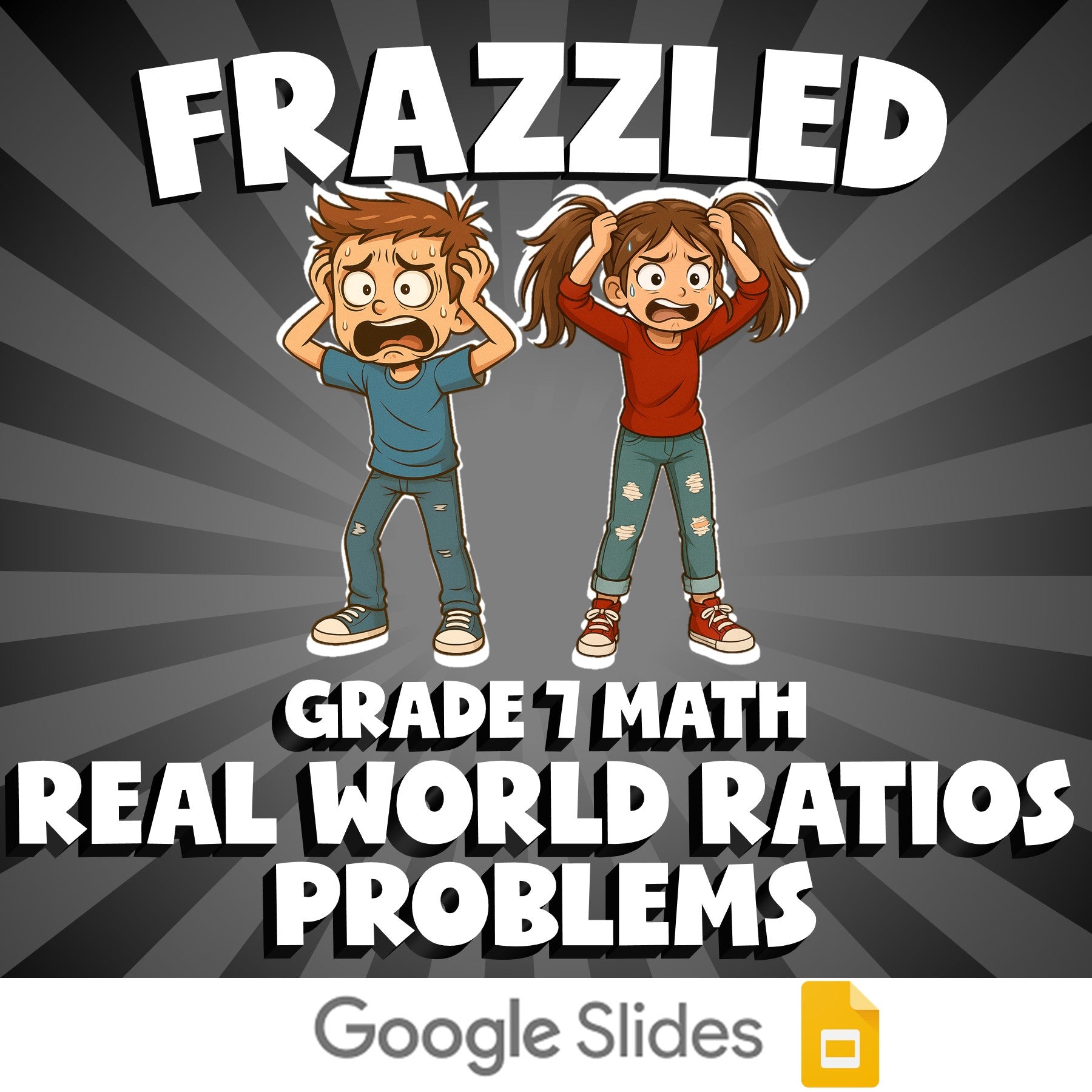 Real World Ratios Problems FRAZZLED Math Game - No Prep Grade 7 Review Activity