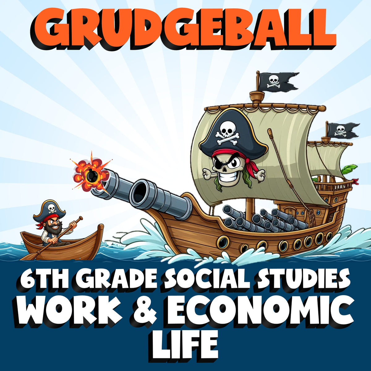 Work & Economic Life GRUDGEBALL Socials Game - No Prep Grade 6 Review Activity