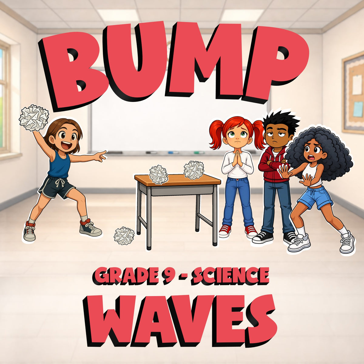 Waves BUMP Science Game - No Prep Grade 9 Review Activity