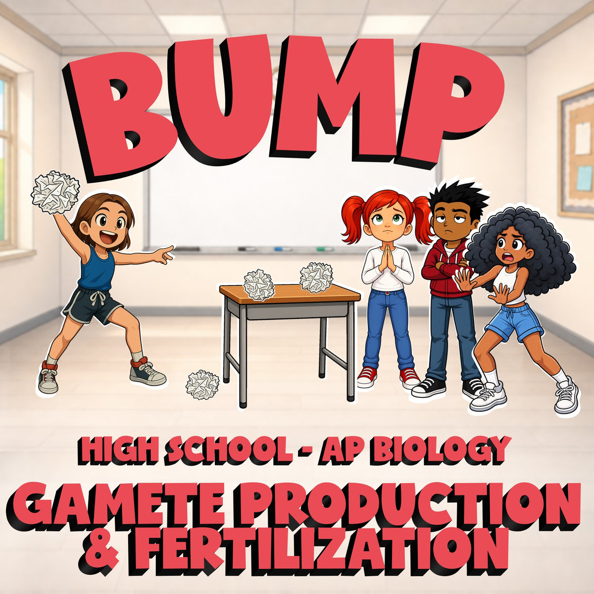 Gamete Production & Fertilization BUMP Science Game - No Prep AP Biology Review