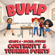 Continuity & Turning Points BUMP Socials Game - No Prep Grade 6 Review Activity