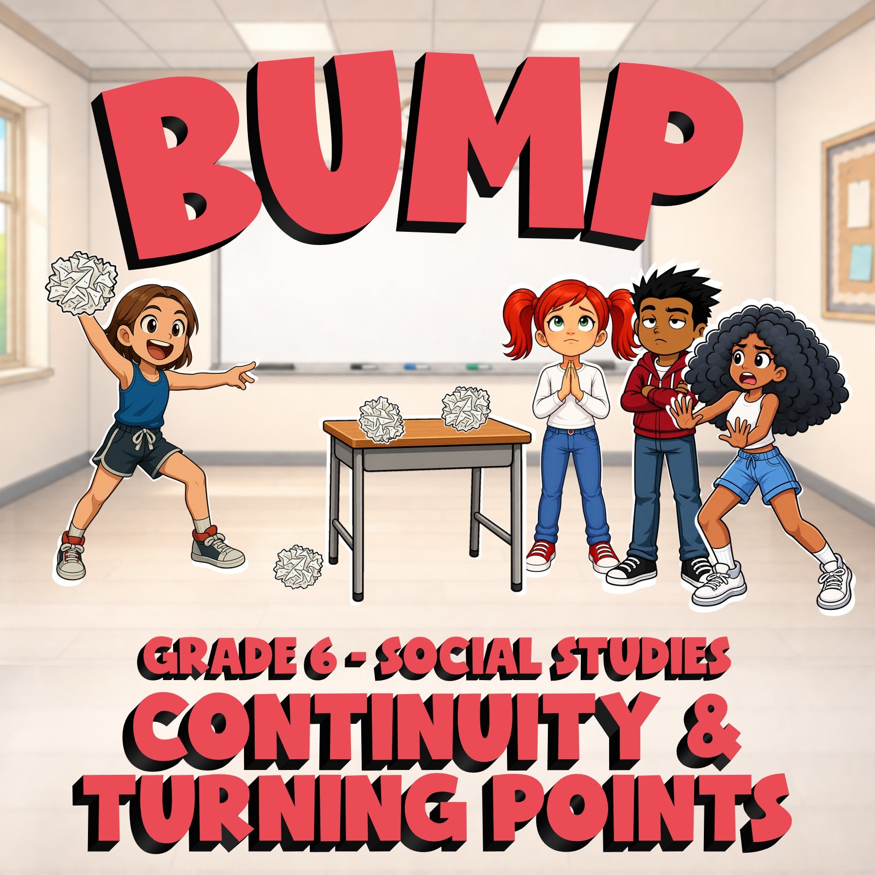 Continuity & Turning Points BUMP Socials Game - No Prep Grade 6 Review Activity