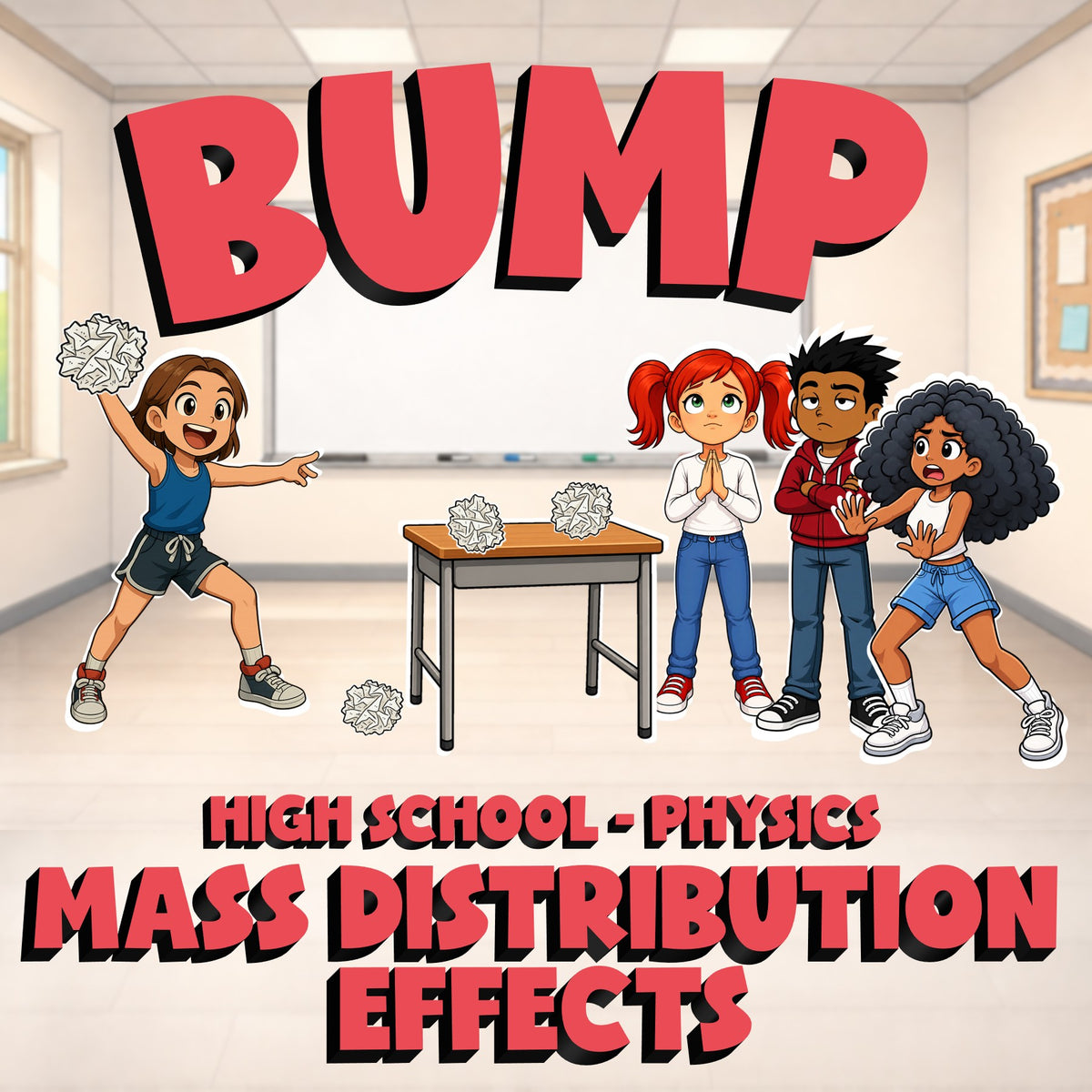 Mass Distribution Effects BUMP Science Game - No Prep Physics Review Activity