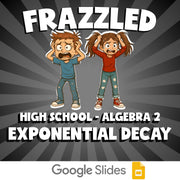 Exponential Decay FRAZZLED Math Game - No Prep Algebra 2 Review Activity