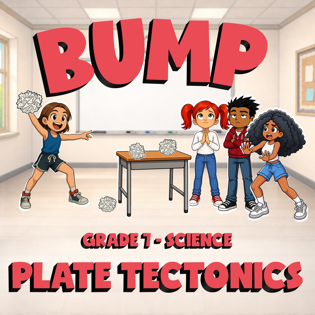 Plate Tectonics BUMP Science Game - No Prep Grade 7 Review Activity