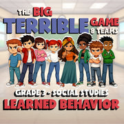 Learned Behavior BIG TERRIBLE GAME - No Prep Grade 3 Socials Review Activity