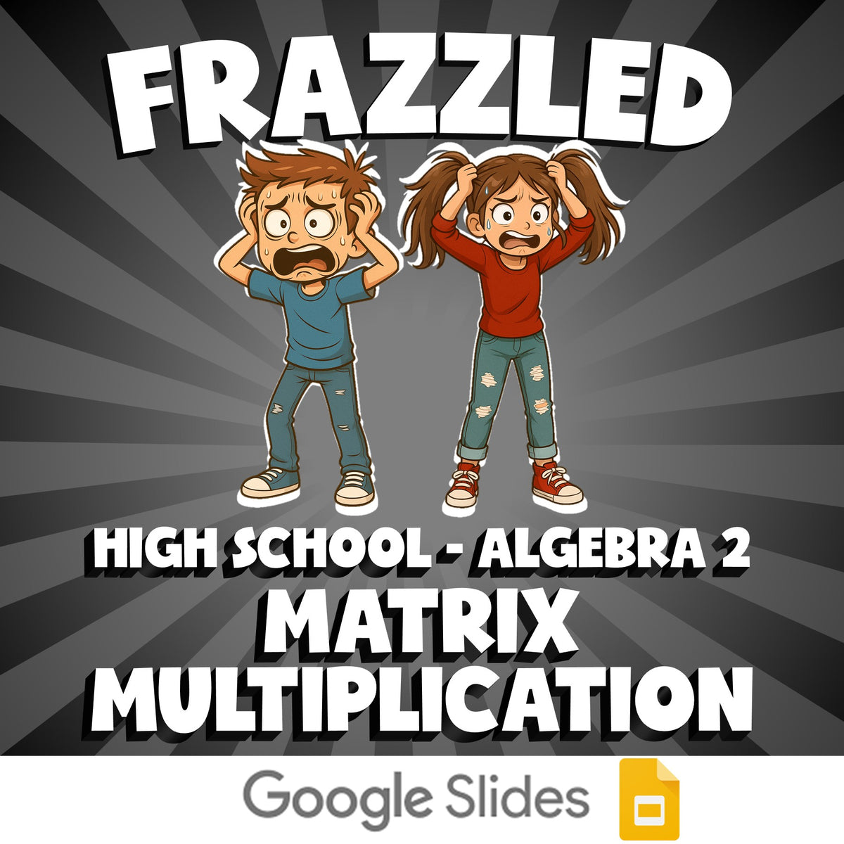Matrix Multiplication FRAZZLED Math Game - No Prep Algebra 2 Review Activity