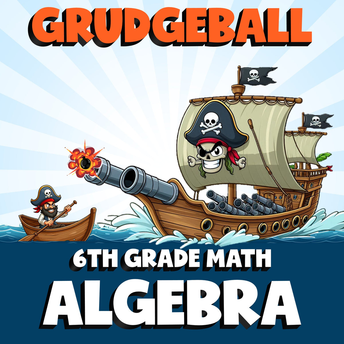 Algebra GRUDGEBALL Math Game - No Prep Grade 6 Review Activity