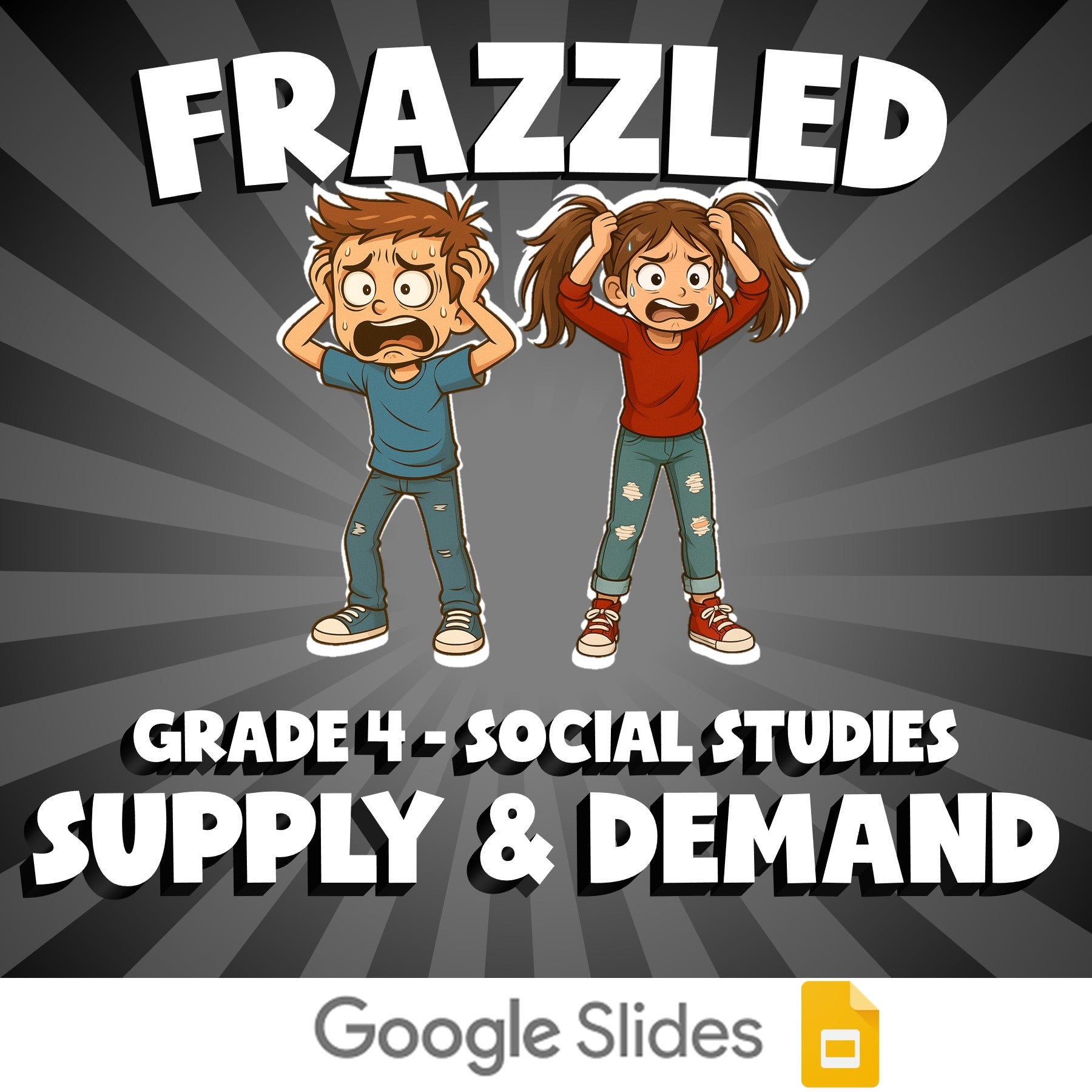 Supply & Demand FRAZZLED Socials Game - No Prep Grade 4 Review Activity