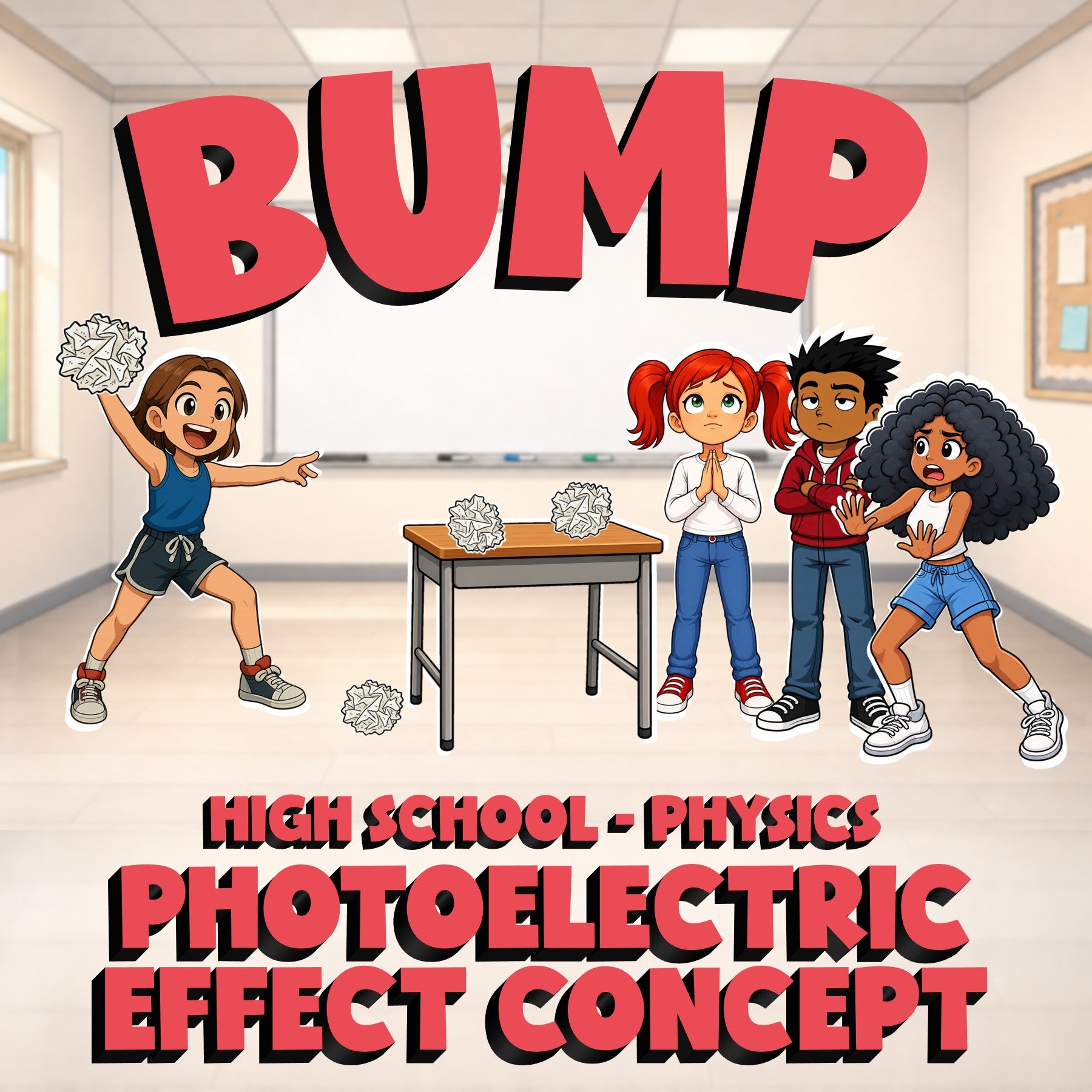 Photoelectric Effect Concept BUMP Science Game - No Prep Physics Review Activity