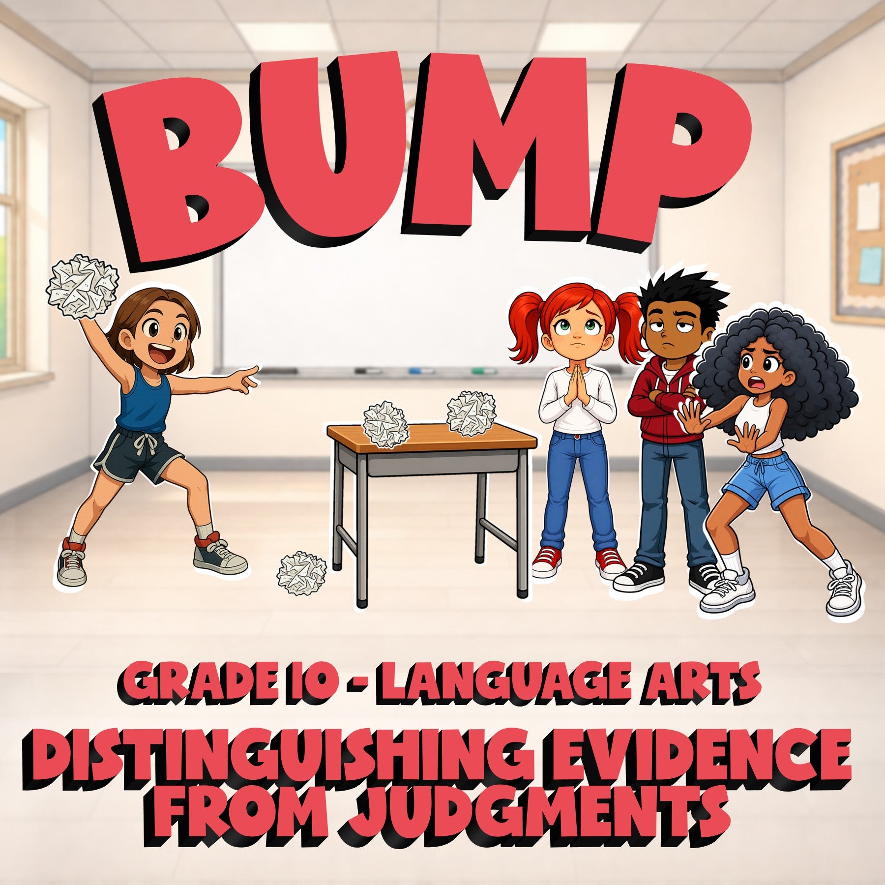 Distinguishing Evidence from Judgments BUMP ELA Game - No Prep Grade 10 Review