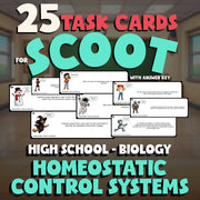 Homeostatic Control Systems SCOOT TASK CARDS Science Game - No Prep Biology