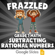Subtracting Rational Numbers FRAZZLED Math Game - No Prep Grade 7 Review