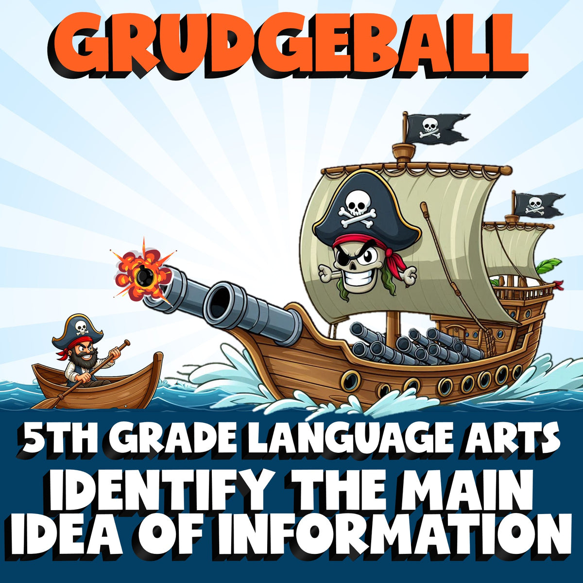 Identify the Main Idea of Information GRUDGEBALL ELA Game - No Prep Grade 5