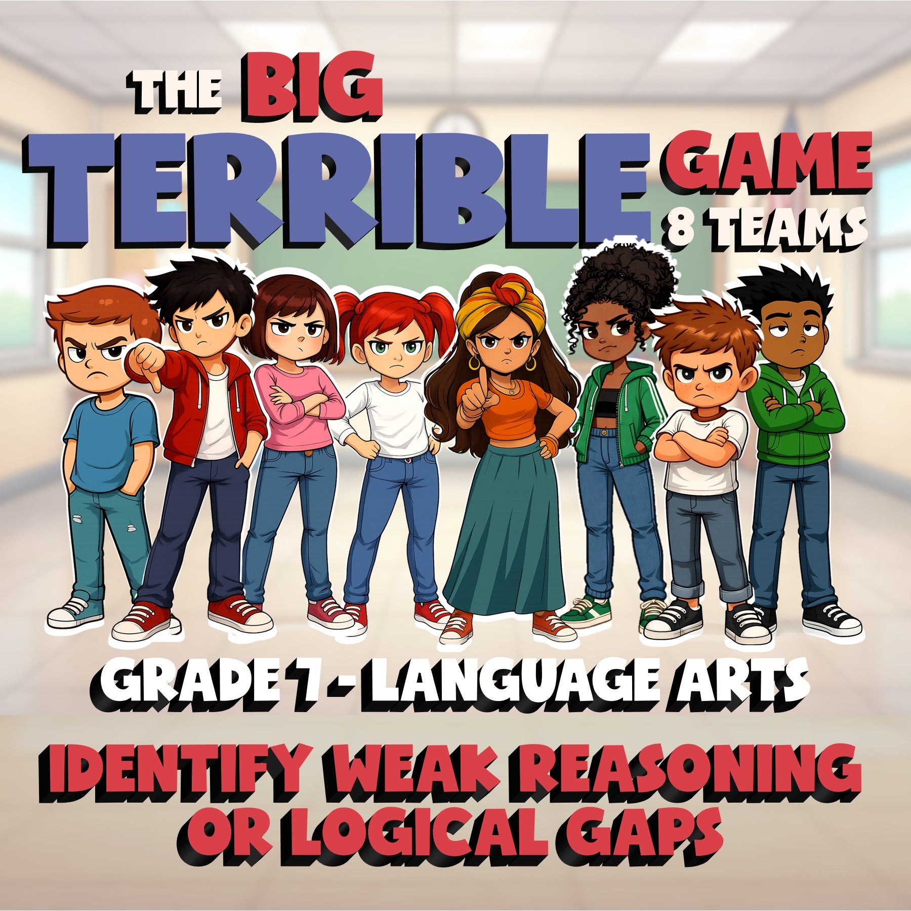 Identify Weak Reasoning or Logical Gaps BIG TERRIBLE GAME - Grade 7 ELA Review