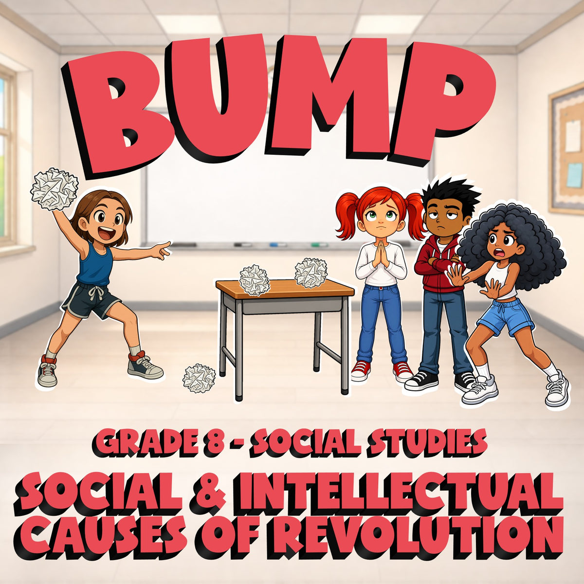 Social & Intellectual Causes of Revolution BUMP Socials Game - No Prep Grade 8