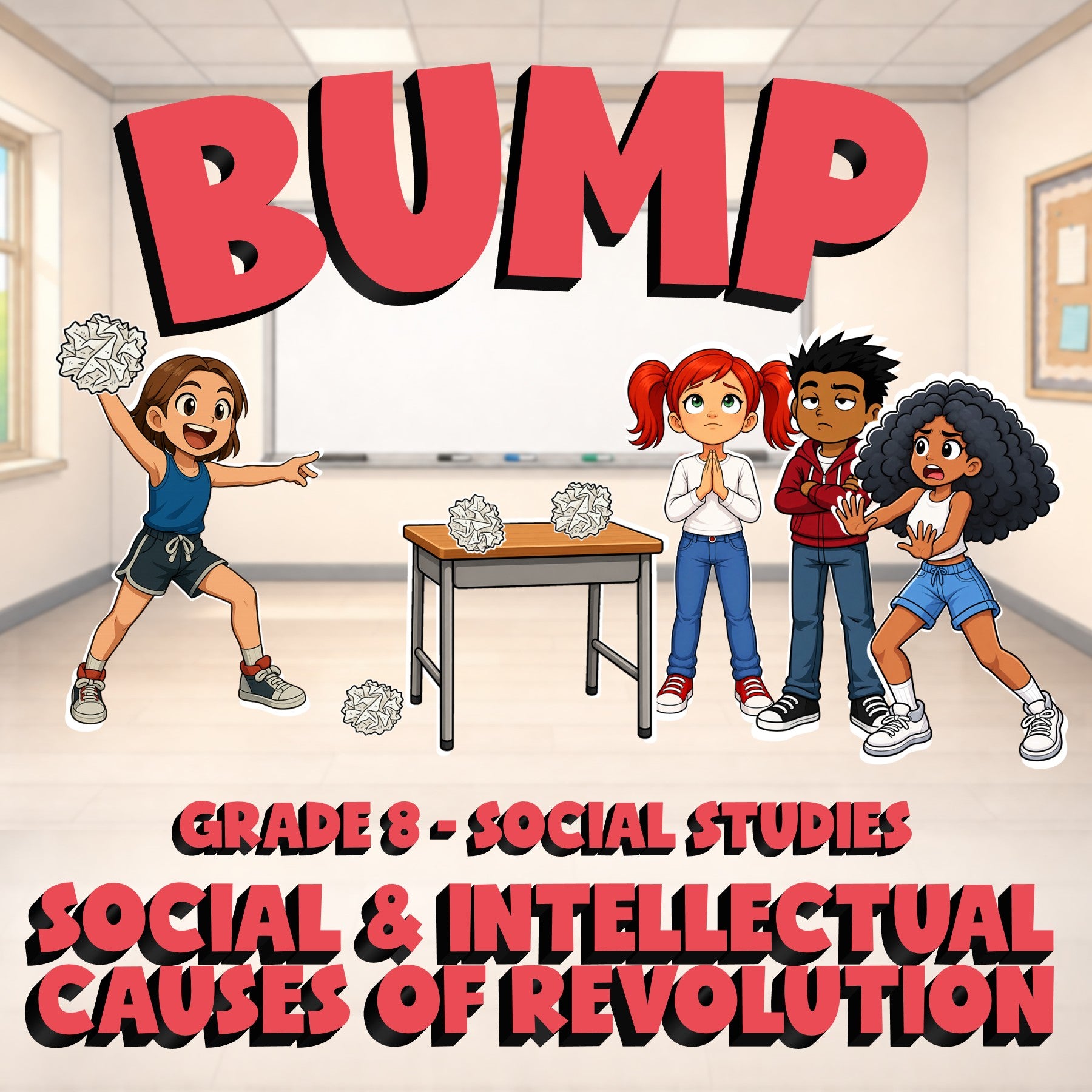 Social & Intellectual Causes of Revolution BUMP Socials Game - No Prep Grade 8