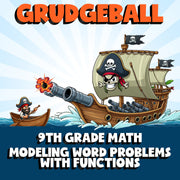 Modeling Word Problems with Functions GRUDGEBALL Math Game - No Prep Grade 9