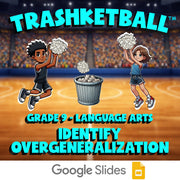 Identify Overgeneralization TRASHKETBALL ELA Game - No Prep Grade 9 Review