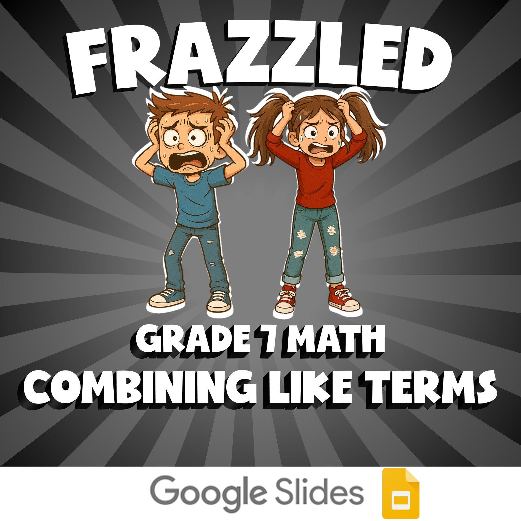 Combining Like Terms FRAZZLED Math Game - No Prep Grade 7 Review Activity