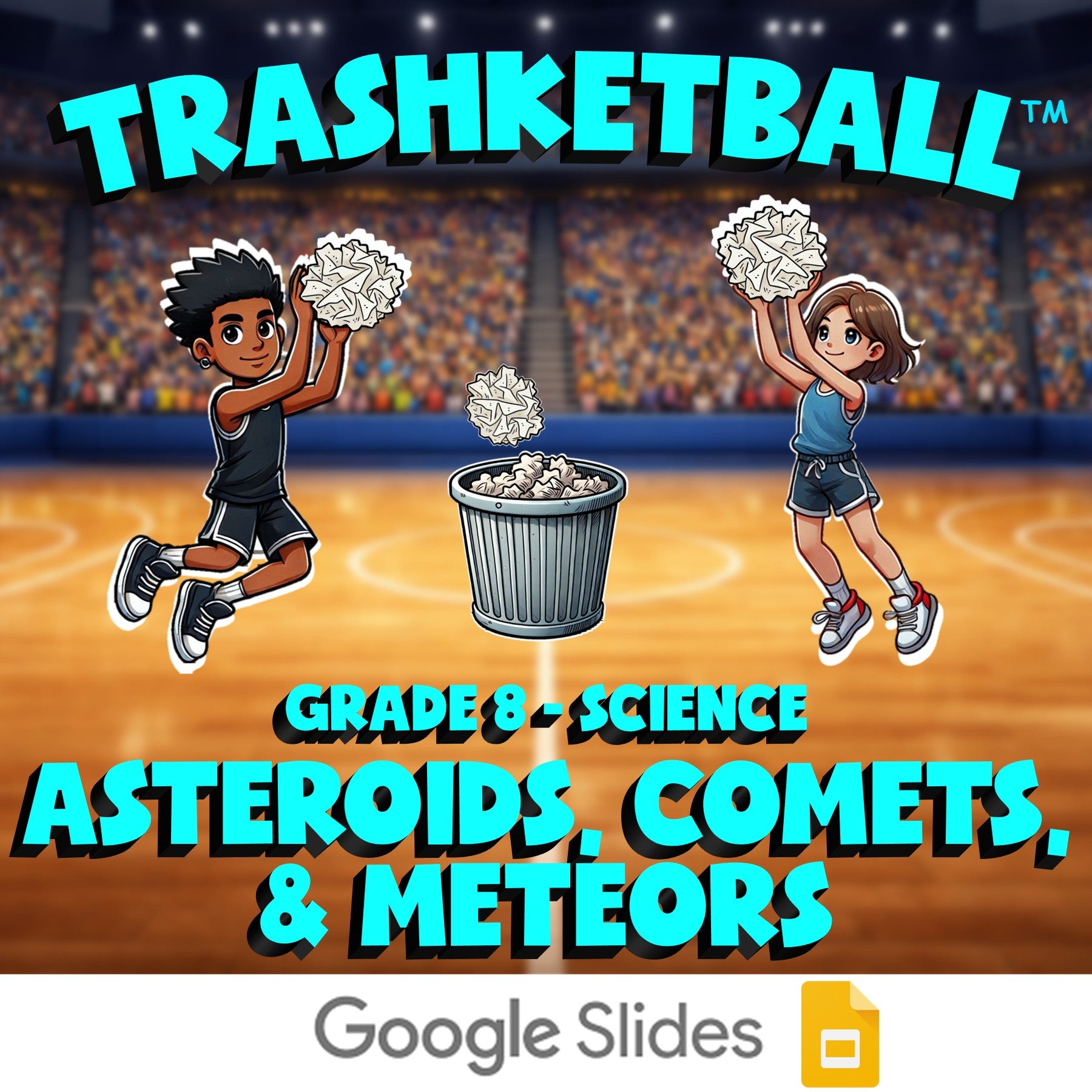 Asteroids, Comets, & Meteors TRASHKETBALL Science Game - No Prep Grade 8 Review
