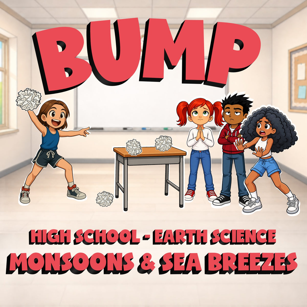 Monsoons & Sea Breezes BUMP Game - No Prep Earth Science Review Activity