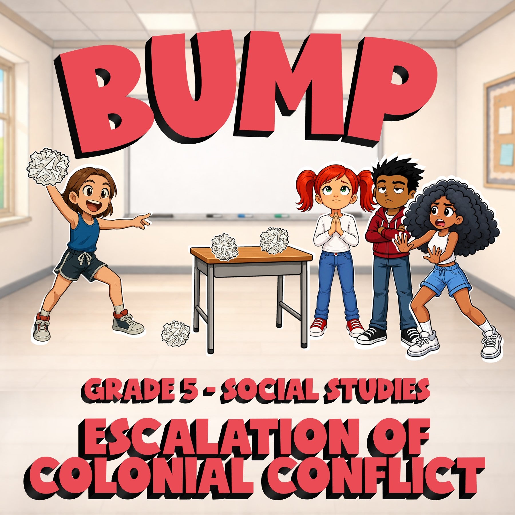 Escalation of Colonial Conflict BUMP Socials Game - No Prep Grade 5 Review