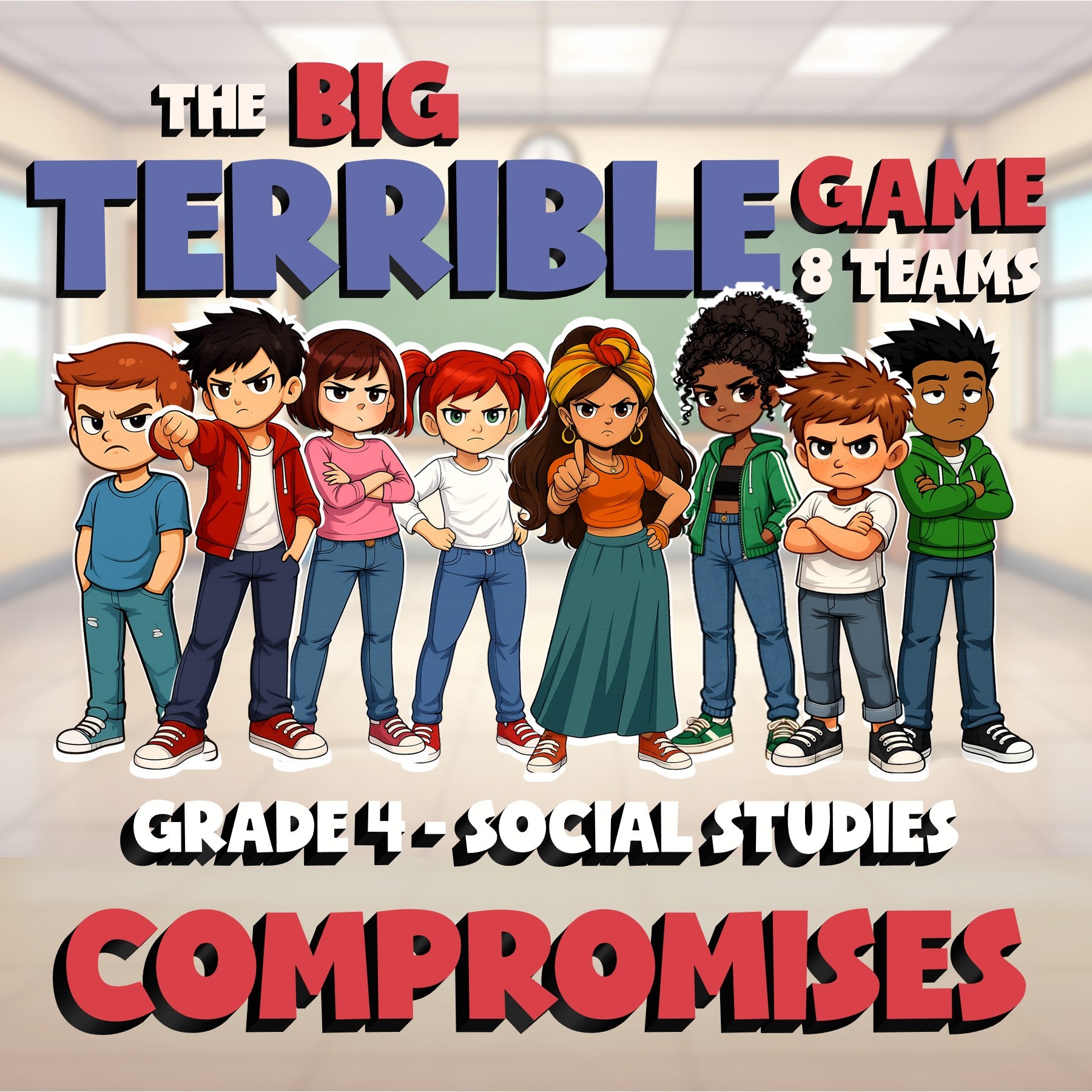 Compromises BIG TERRIBLE GAME - No Prep Grade 4 Socials Review Activity