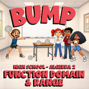 Function Domain & Range BUMP Math Game - No Prep Algebra 2 Review Activity