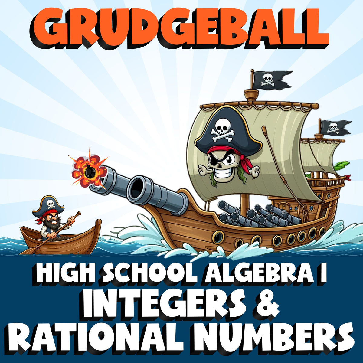 Integers & Rational Numbers GRUDGEBALL Math Game - No Prep Algebra 1 Review
