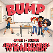 Senses & Responses to Environment BUMP Science Game - No Prep Grade 5 Review