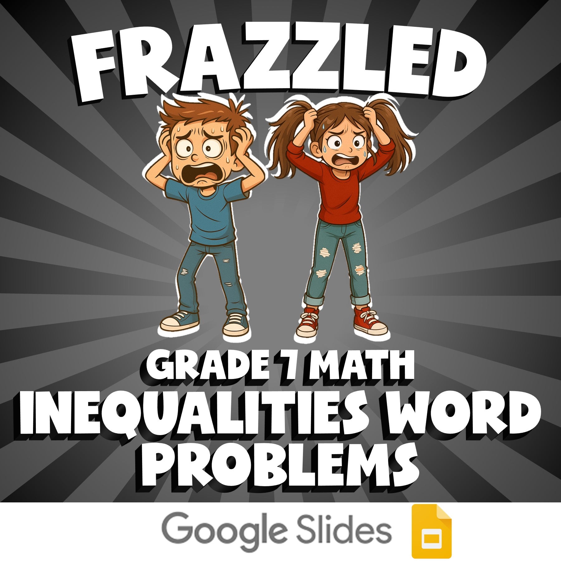 Inequalities Word Problems FRAZZLED Math Game - No Prep Grade 7 Review Activity