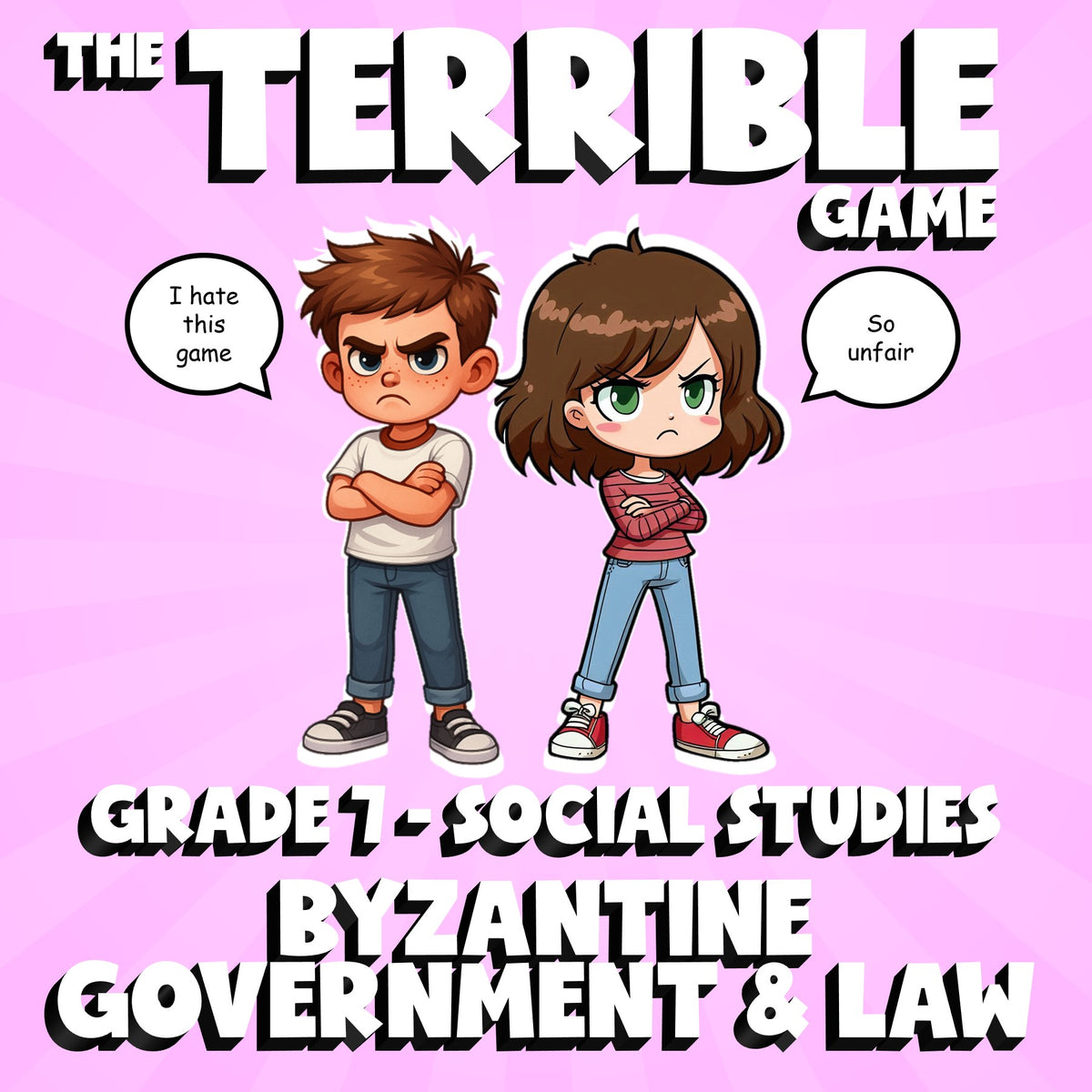 Byzantine Government & Law THE TERRIBLE GAME - No Prep Grade 7 Socials Review