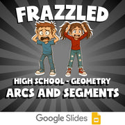 Arcs and Segments FRAZZLED Math Game - No Prep Geometry Review Activity