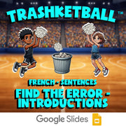 Find the Error - Introductions TRASHKETBALL French Game - No Prep Exercise